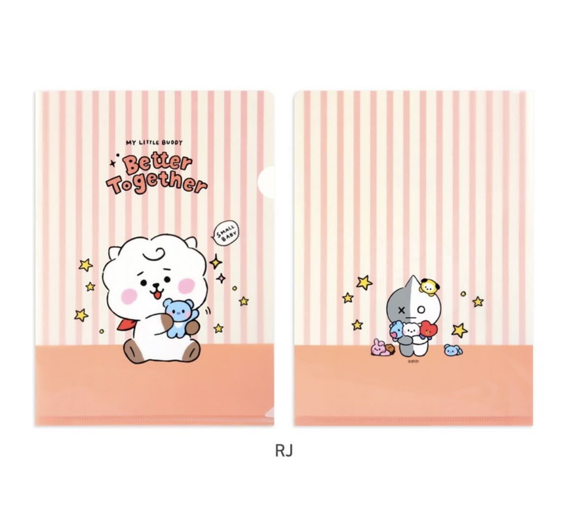 BT21 公式 RJ クリアファイル アールジェイ JINジン ソクジン BTS_画像1