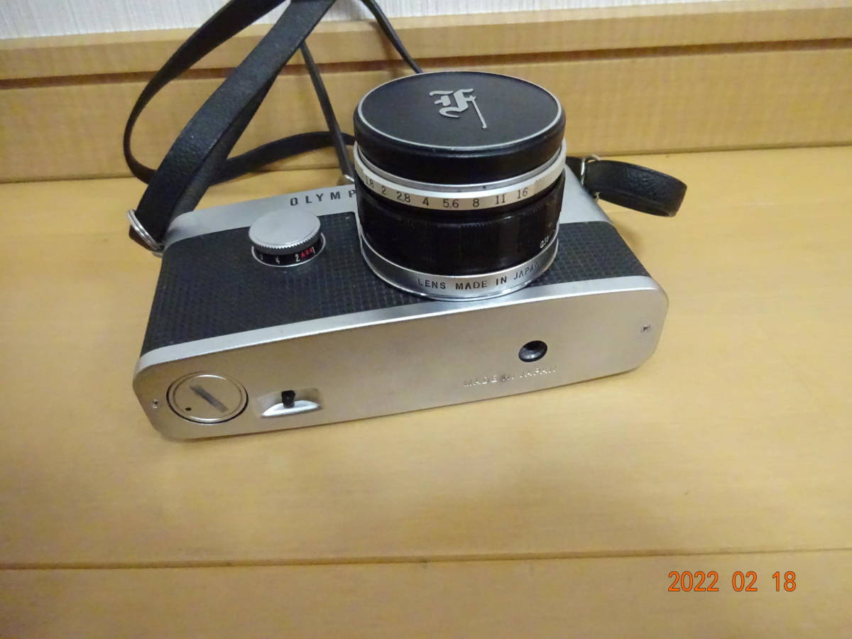 OLYMPUS-PEN F f＝38mm 1:1.8 昔のカメラ オリンパスペンエフ レンズ付 ジャンク扱い 動作未確認品 送料520円_画像6