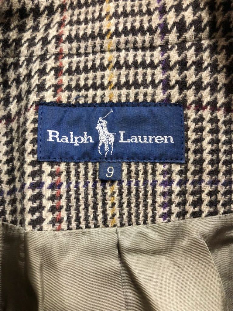 美品　RALPH LAUREN ラルフローレン　レディース　チェック柄　トレンチコート　ロングコート アウター　上着　9表記_画像3