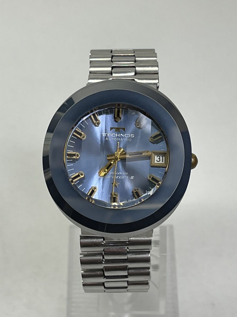 テクノス] 腕時計 3針 デイト T9657CB メンズ シルバー