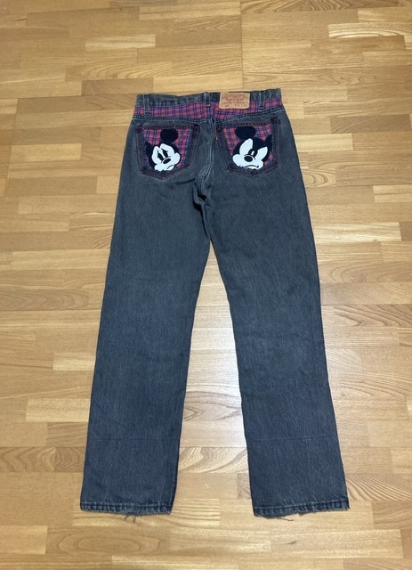  90's USA製 VINTAGE 赤文字 Levi's 501 ブラックデニムパンツ ヴィンテージ オリジナル リメイク 92年製 古着 W31 L30