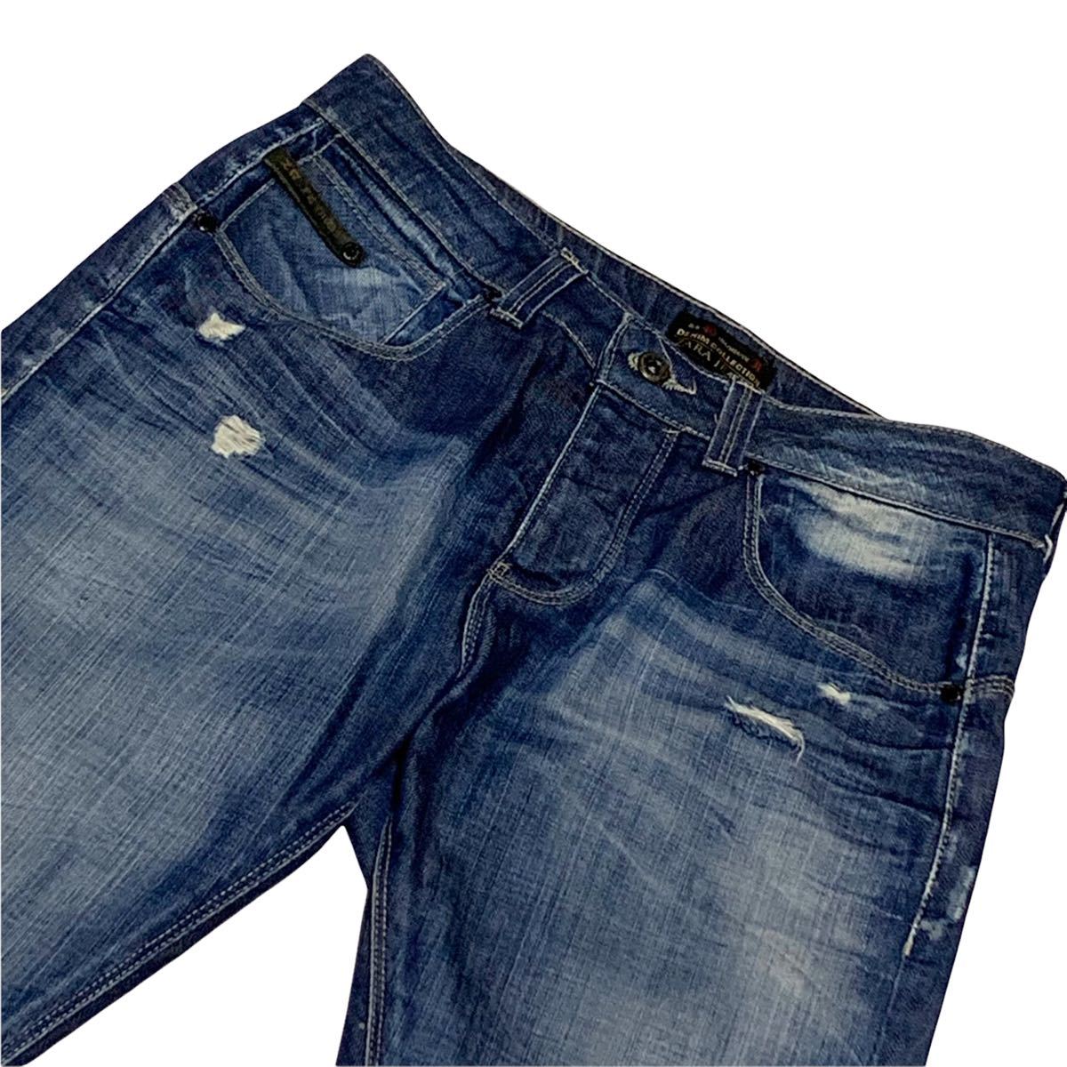 ZARA JEANS ザラ ダメージ加工 テーパード US31 ウエスト79cm M ZARA JEANS ザラ ダメージ加工 テーパード US31 ウエスト79cm M