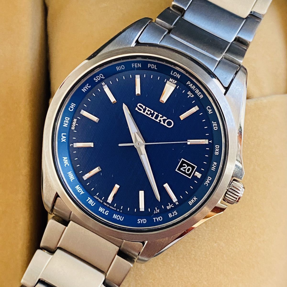 ヤフオク! - SEIKO ◇ セレクション ワールドタイム 電波ソーラー...