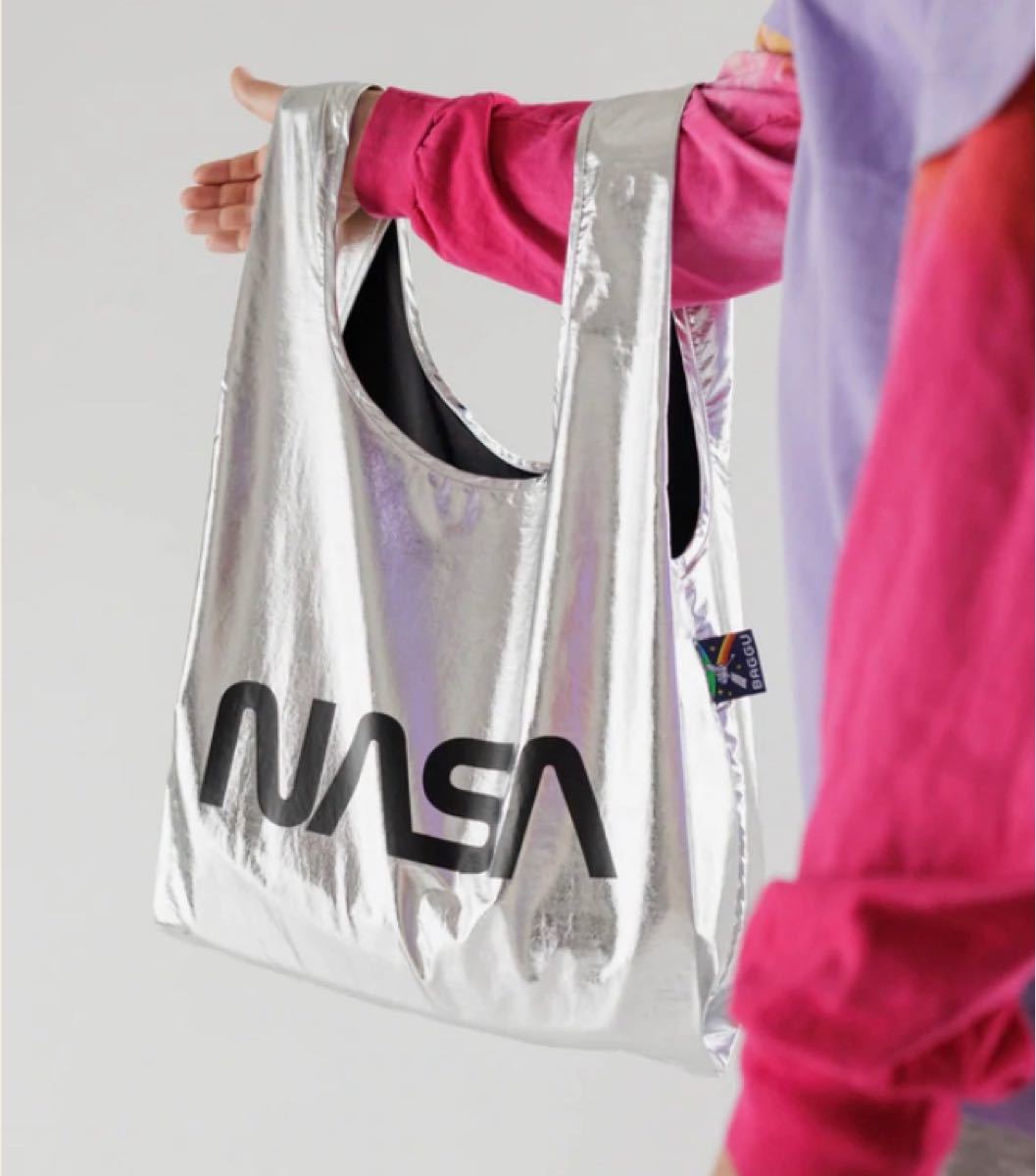 Space Silver】BAGGU スタンダード 新品未使用 日本未入荷柄 Space Silver】BAGGU スタンダード 新品未使用 日本未入荷柄