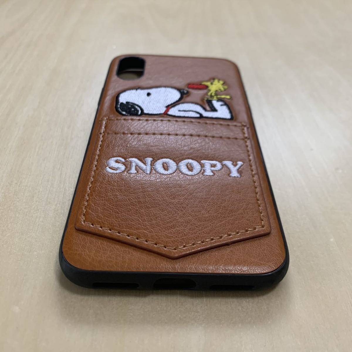 [iPhone X/XS для ] Snoopy кейс покрытие Brown / I ho n/ iPhone / iPhone / защита / Junk предотвращение / плёнка / смартфон / кожа 