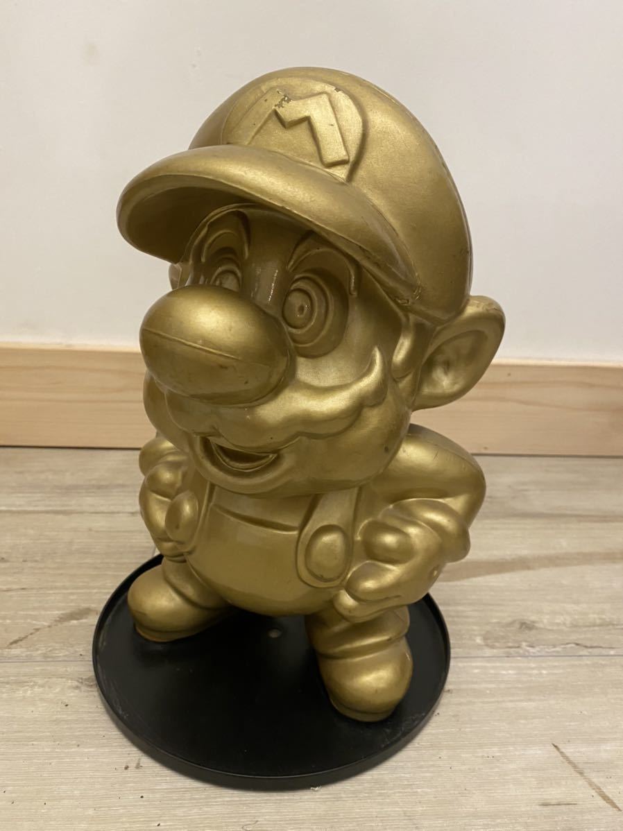 任天堂 金のマリオ像 スーパーマリオ ゴールド 金色 非売品 台座付 www