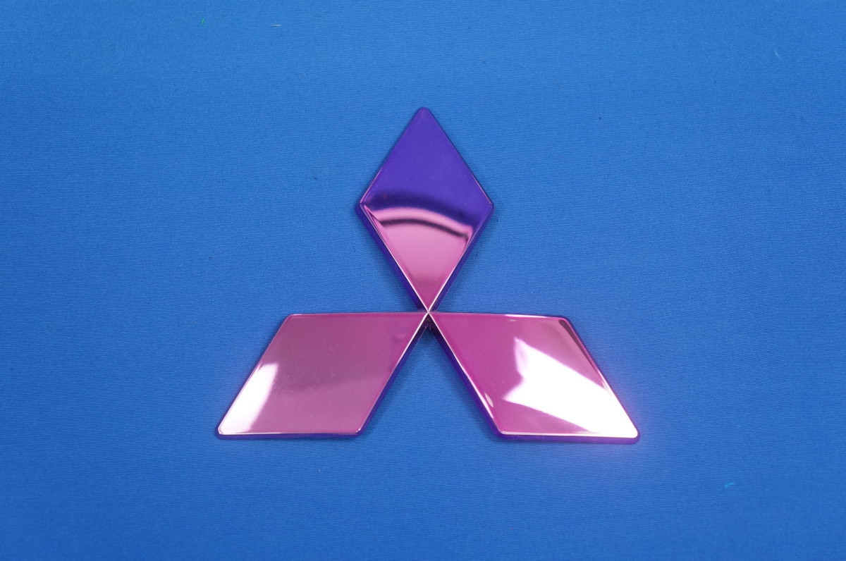 07 Super Great for Mitsubishi Mark plating emblem pink 