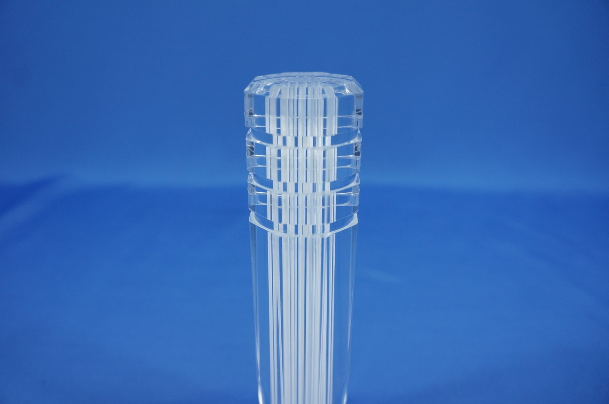 クリスタル8角 スリットライン シフトノブ　200ｍｍ　ホワイトライン