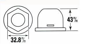 17プロフィア低床用 ISO33ｍｍ 8穴 ナットキャップ 高さ43ｍｍ_画像6