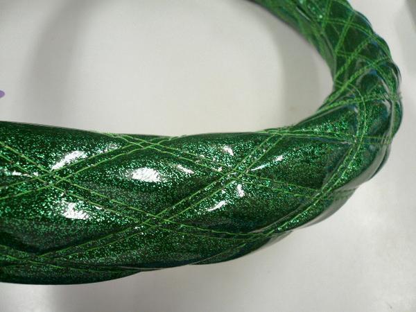 UD Perfect k on for W stitch steering wheel cover green lame 