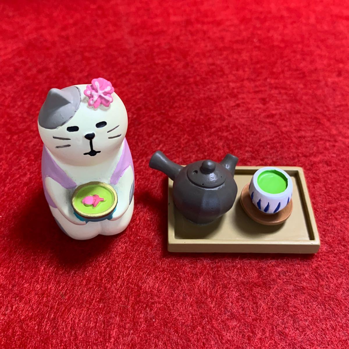 concombre コンコンブル 置物 桜茶 ねこ 日本茶 2点|Yahoo concombre コンコンブル 置物 桜茶 ねこ 日本茶 2点|Yahoo