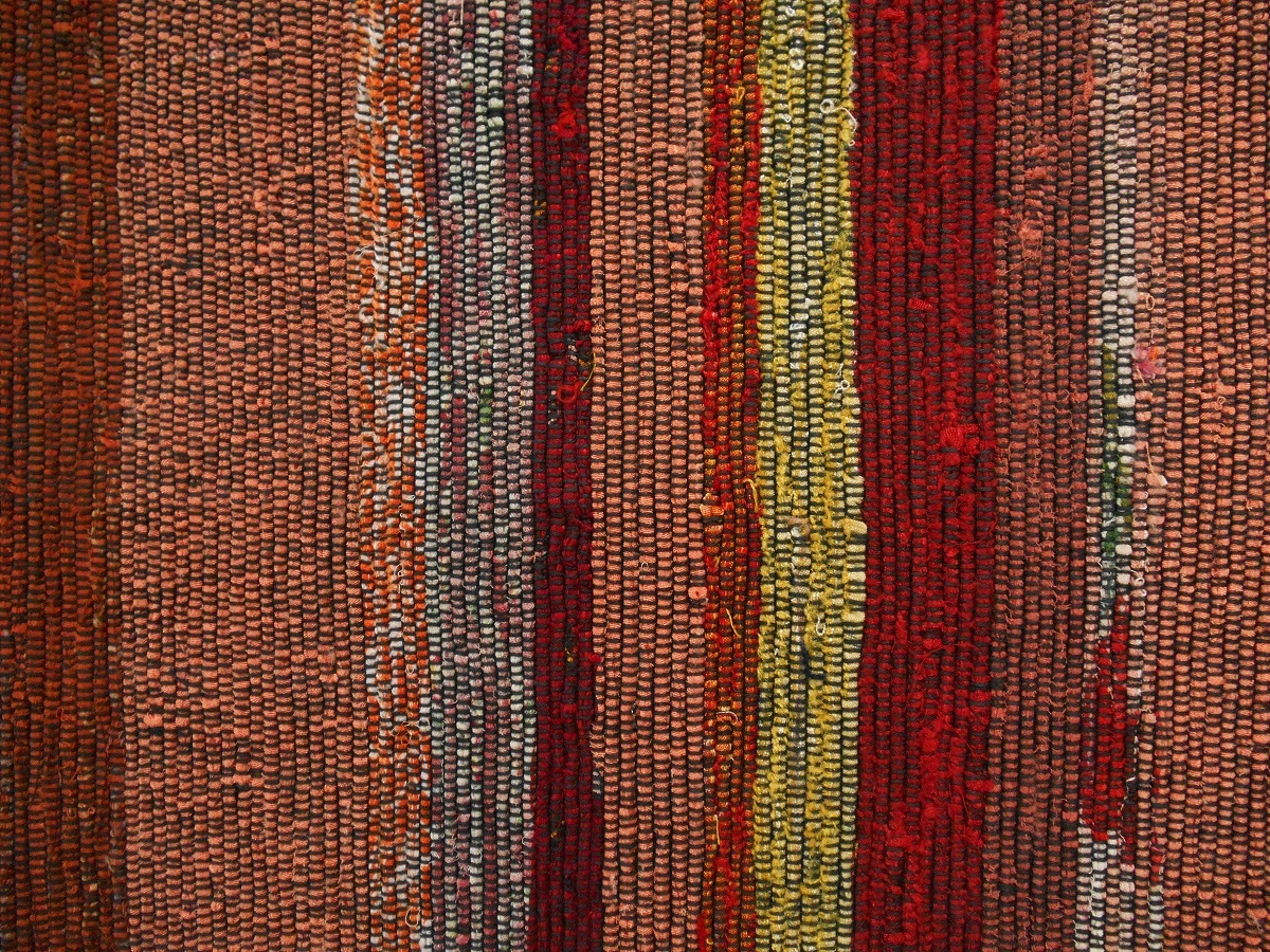 〈31〉裂き織り　絹　手織り　手作り材料に_画像4