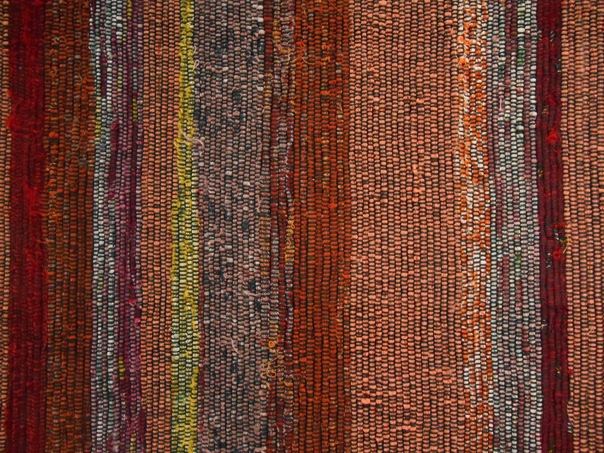 〈31〉裂き織り　絹　手織り　手作り材料に_画像5