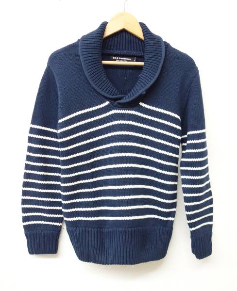 68&BROTHERS NEW YORK ＊3018　COTTON SHAWL SWEATER ニットショールカラーセーター ＊元上代￥16000＊COLOR NAVY 　SMALL_画像1