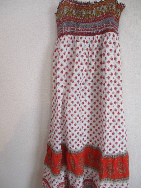 ANOTHEREDITION белый красный цветочный принт Cami платье (USED)11417②MP