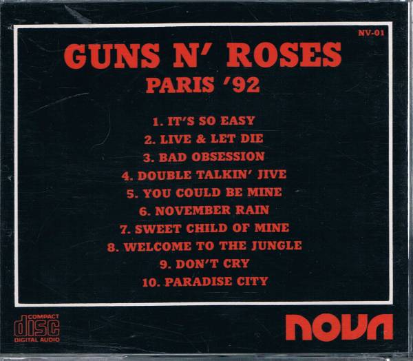 中古 ガンズ・アンド・ローゼズ / GUNS N'ROSES 【PARIS '92..._画像2