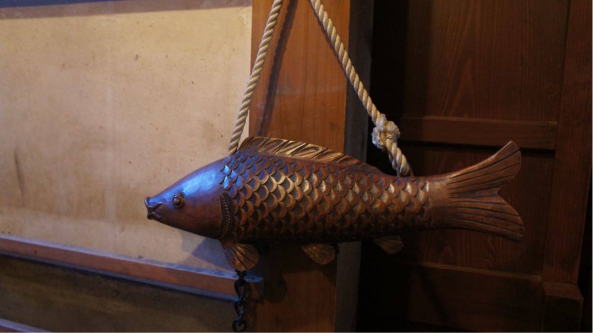 自在鉤 囲炉裏 古道具 木製 ビンテージ 古道具 鯉