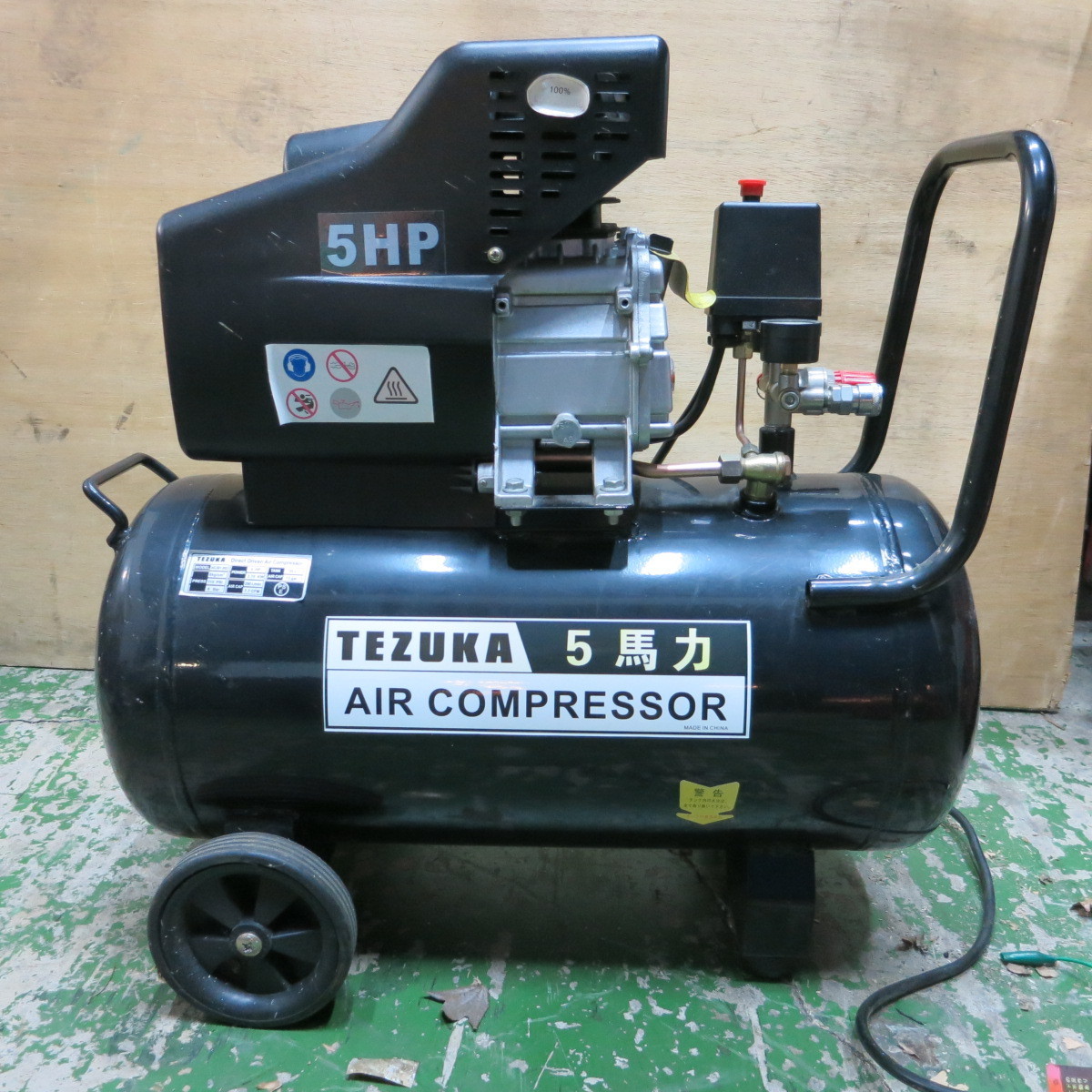 ◆TEZUKA Direct Driven Air Compressor エアーコンプレッサー AC.501.003 容量50L 5馬力 100V◆