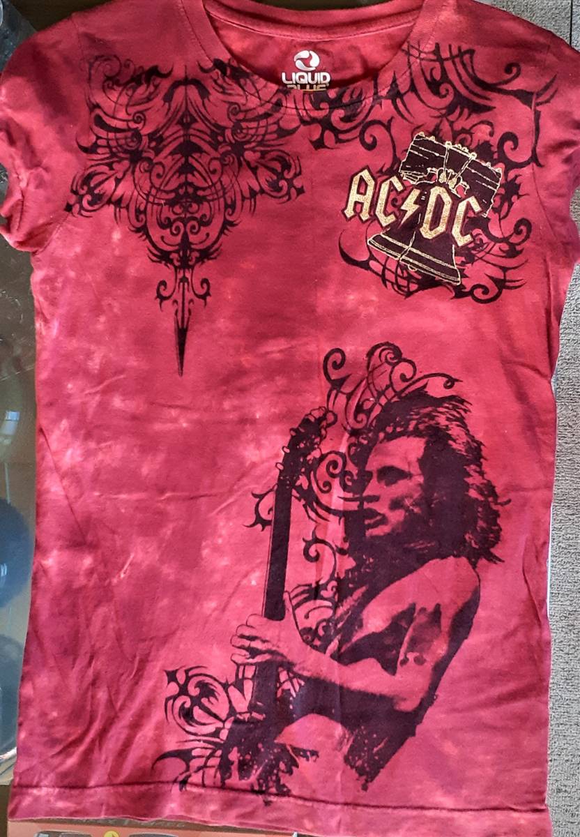 [ женский футболка ]AC/DC Anne газ Young *For Those About to Rock We Salute You [ б/у одежда ] импортные товары Vintage официальный товар 
