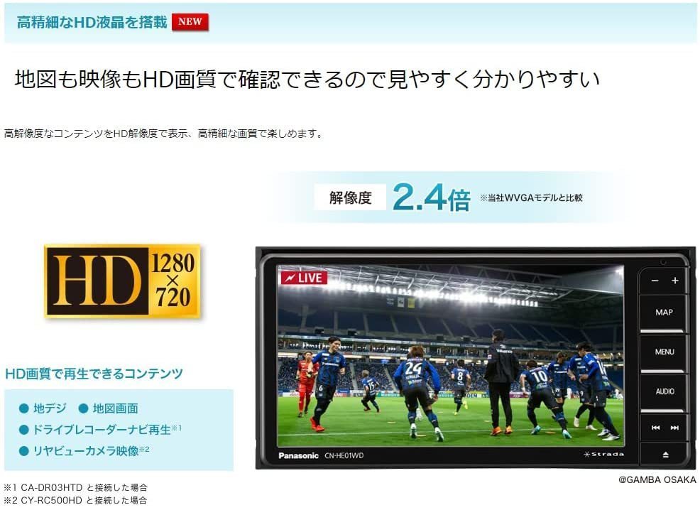 手数料無料 CN-HA01WD 地図更新無料 パナソニック ストラーダ 新品