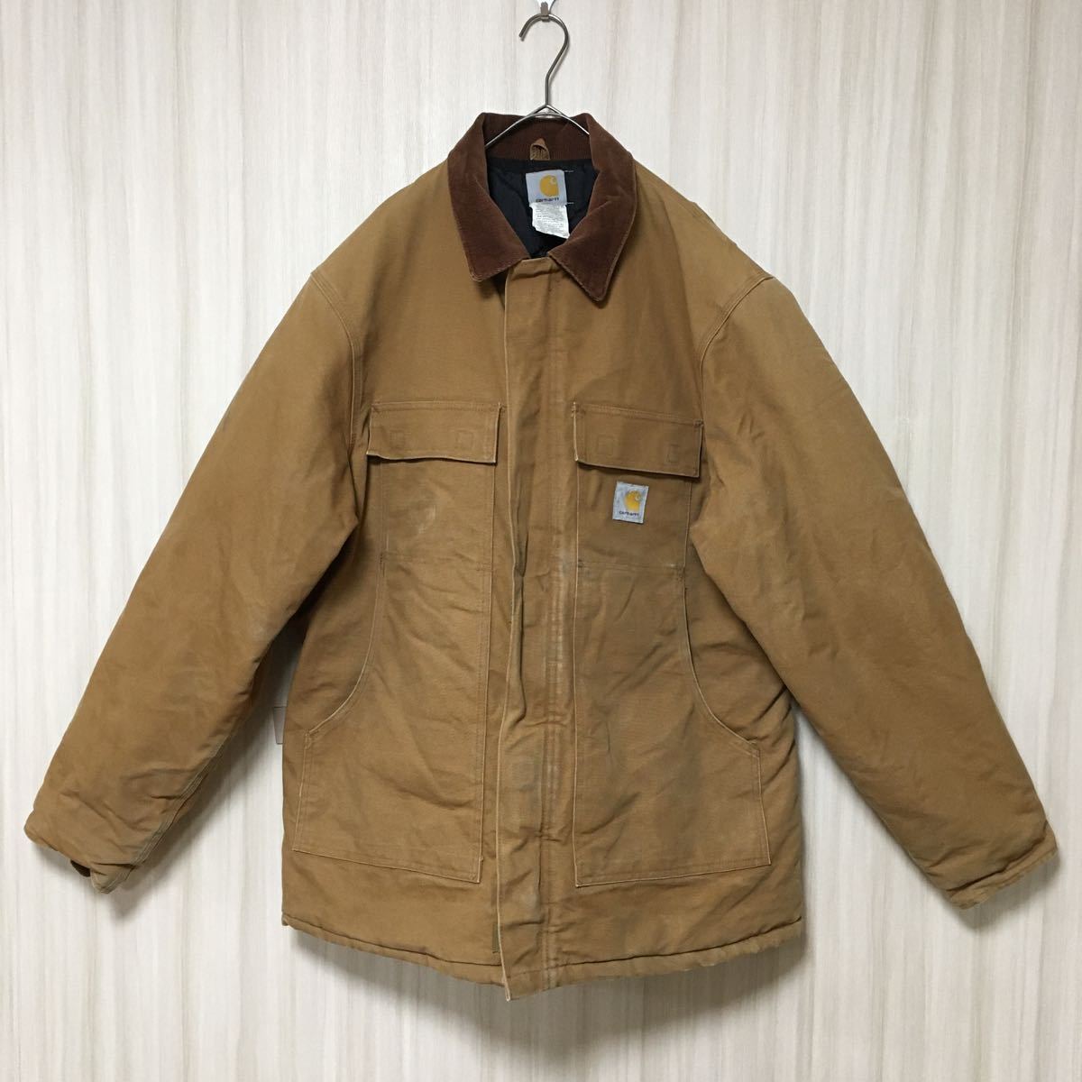 カーハート carhartt USA製 ロゴ ダック生地 裏地キルティング カーハート carhartt USA製 ロゴ ダック生地 裏地キルティング