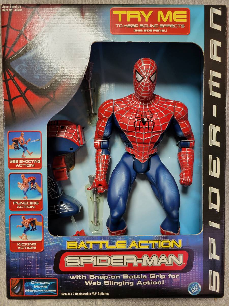 大特価放出! Toybiz トイビズ スパイダーマン 映画 バトルダメージ