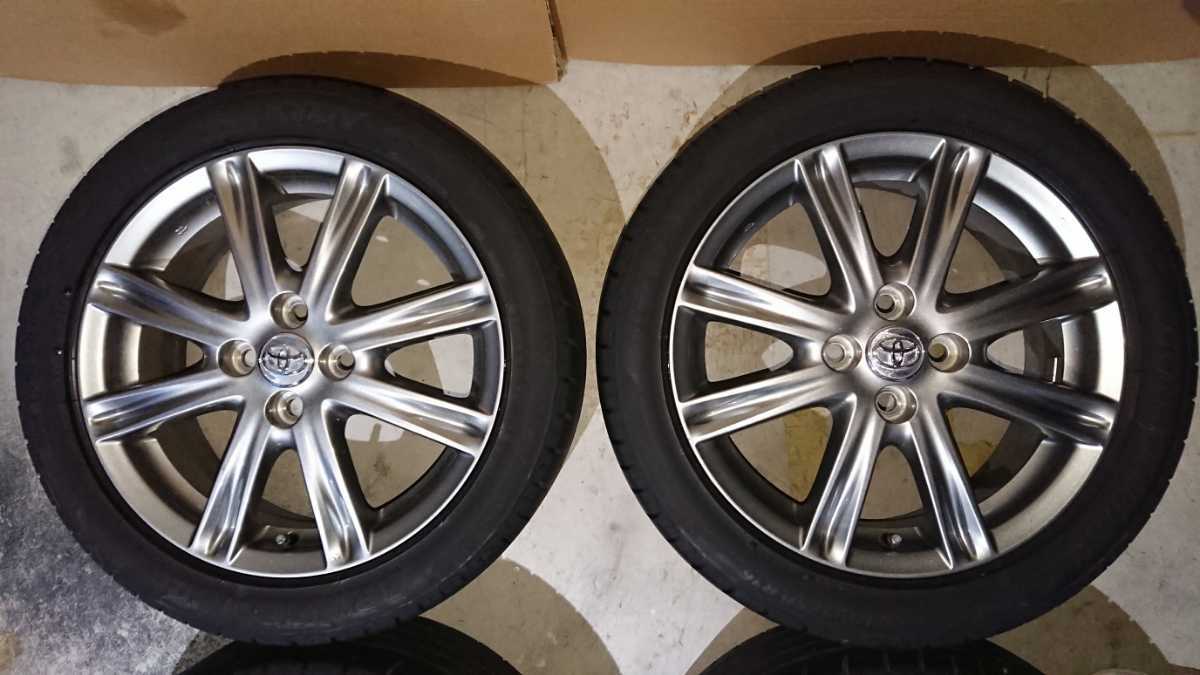 トヨタ 130系 ヴィッツ RS 純正16インチホイール 4本 溝ありBSタイヤ