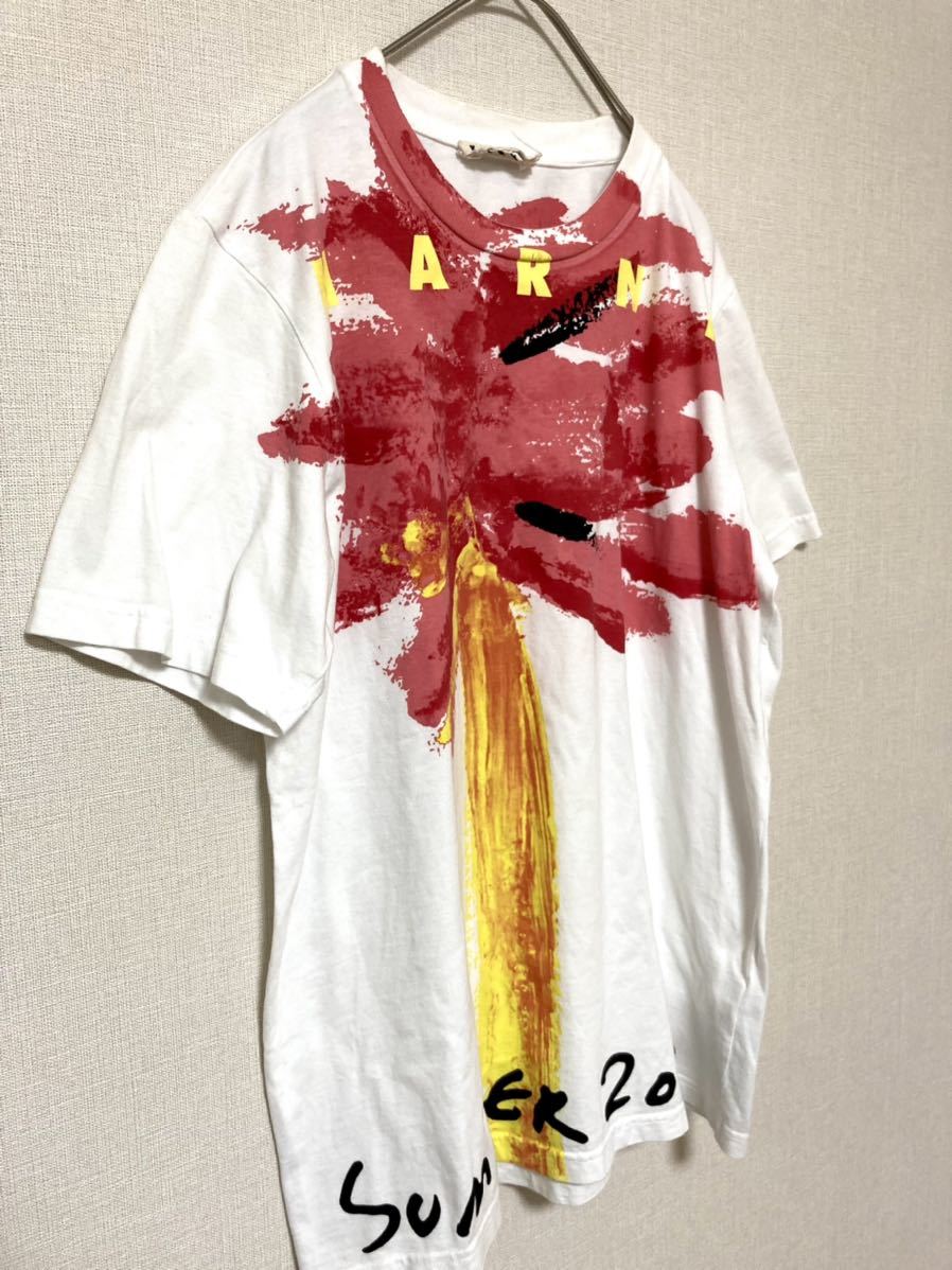 日本価格 MARNI 花柄 デザイン tシャツ Tシャツ/カットソー(半袖/袖なし)