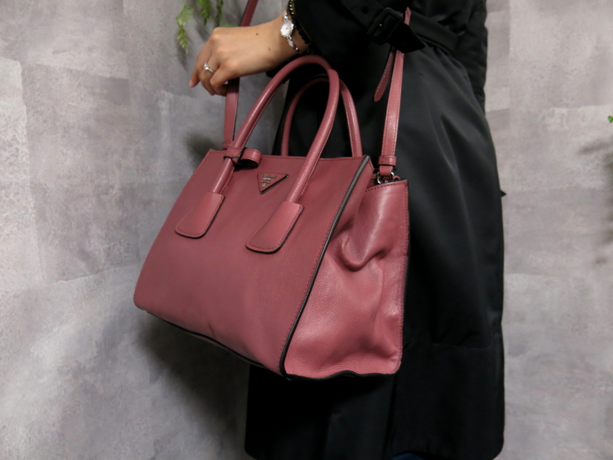 ○超美品○PRADA プラダ○B2625M○カーフ レザー 本革○2way トート