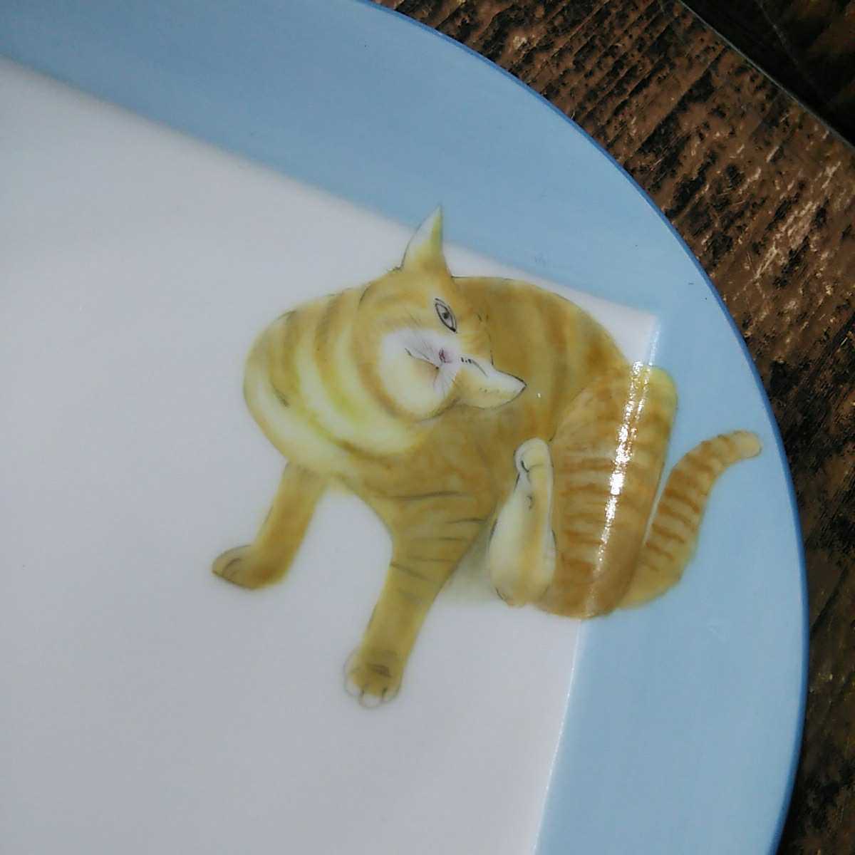 ● ノリタケ「猫 プレート 1枚」Noritake ネコ 絵皿_画像3