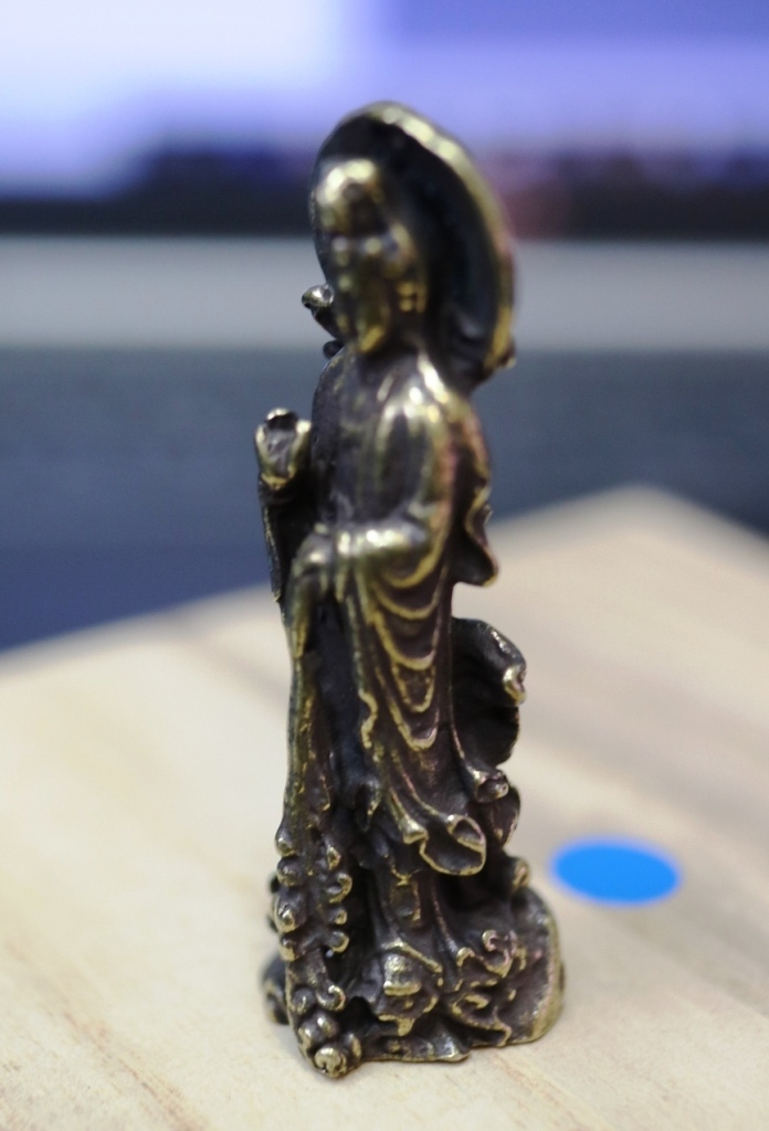 (0228)　小型　仏像　観音様　銅合金鋳物　　高さ 5cm_画像4