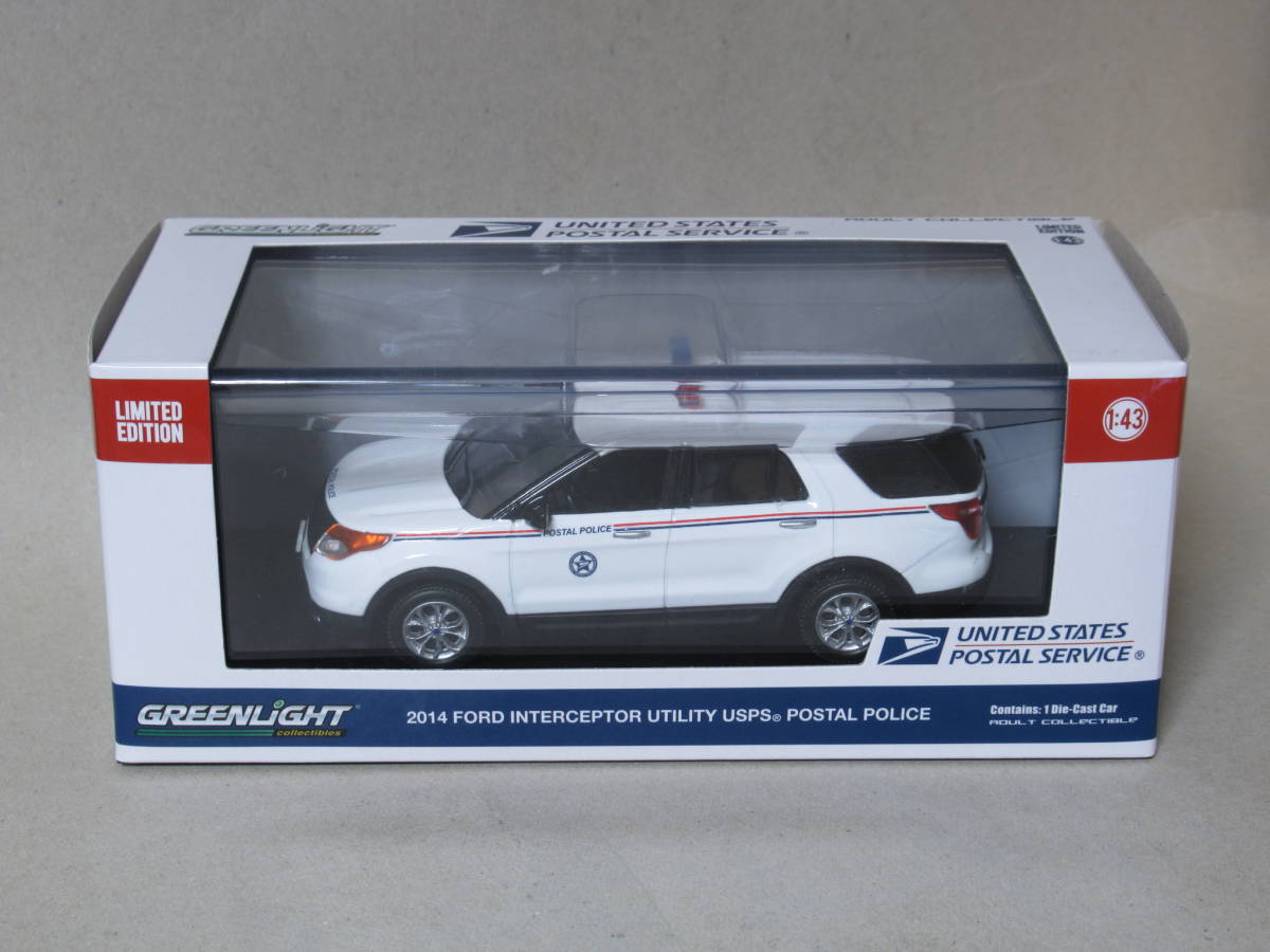1/43 зеленый свет Ford Inter septo служебная программа USPS POSTAL POLICE 2014