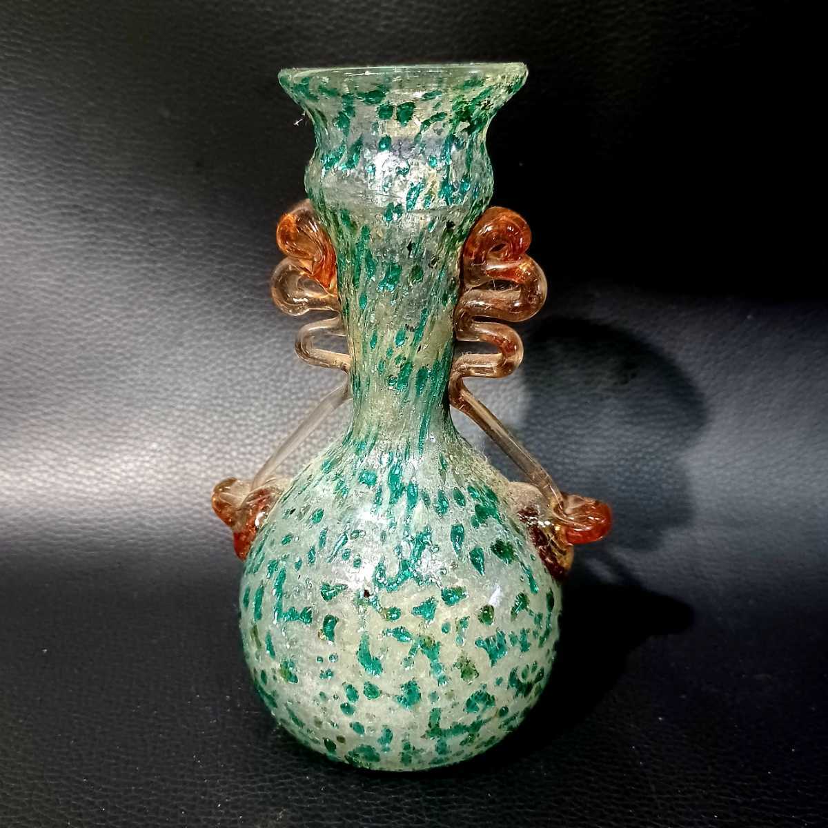 ト送料込 ガラス 一輪挿し 作家物 グラス 花瓶 置物 - 花瓶