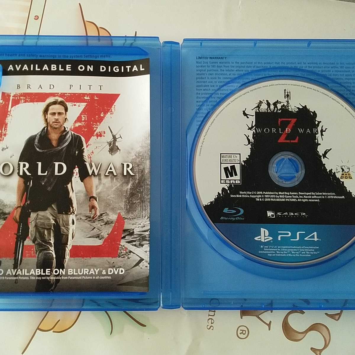 World War Z 北米版 ワールドウォーZ PS4ソフト 海外版 
