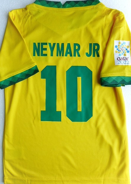 Paypayフリマ ネイマール ユニフォーム サッカー カタール22 ブラジル代表 タグ付き 子供 130