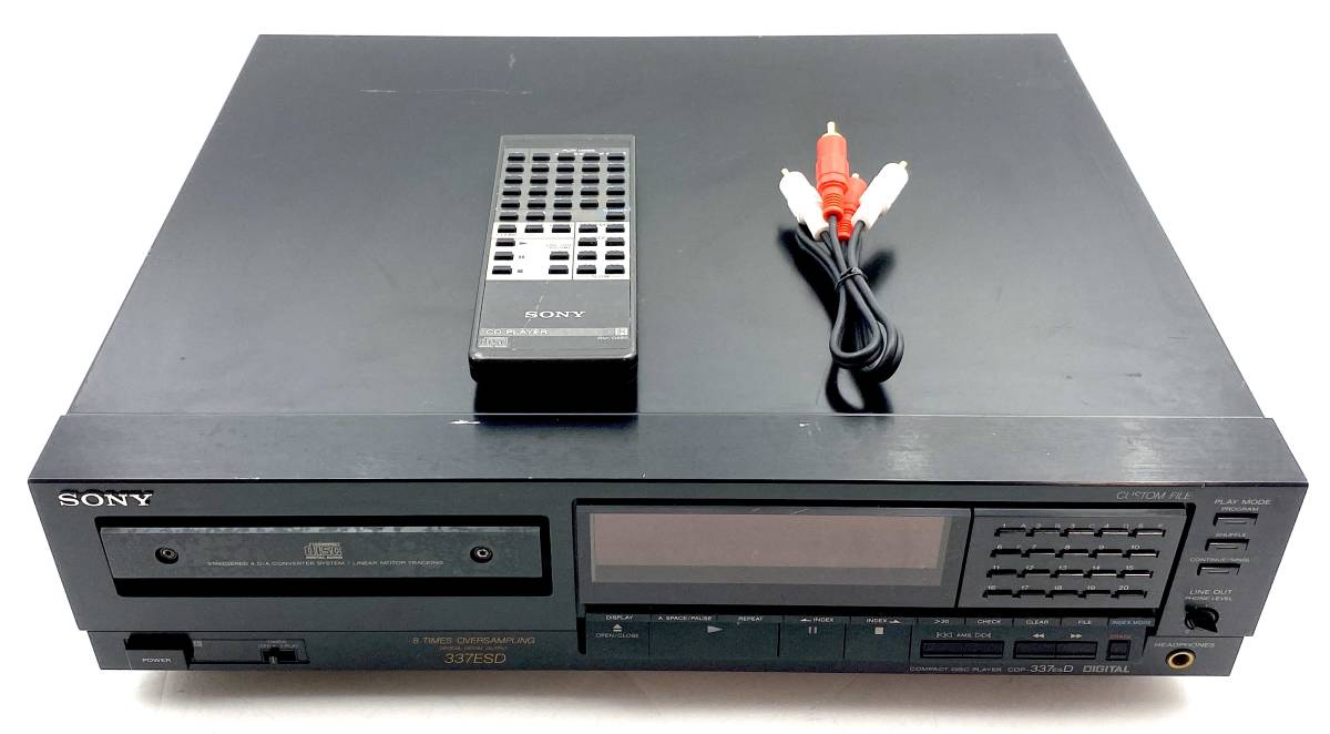 メンテナンス済☆SONY CDプレーヤー CDP-337ESD リモコン付-