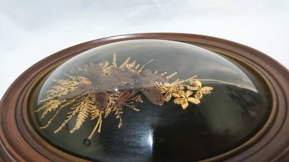 本物のハワイの花フレーム入 REAL HAWAIIAN FLOWERS AND LEAVES　インテリア 壁掛け 24K GOLD　ゆうパック８０サイズ_画像9