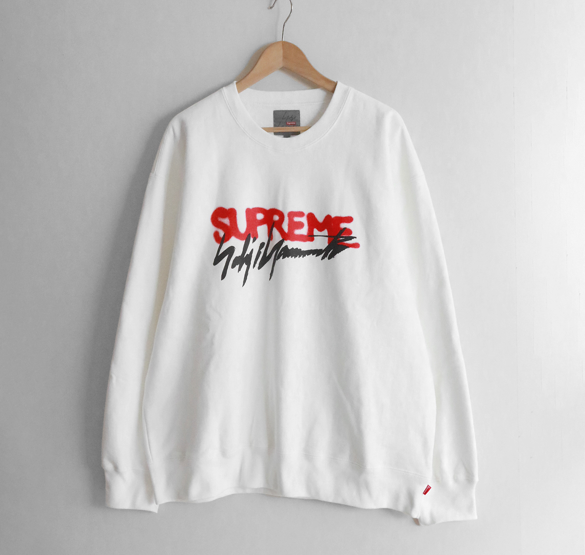 Supreme × Yohji Yamamoto ◆20AW スウェット 白 XL (全タグ/購入証明あり) ロゴ トレーナー シュプリーム ヨウジヤマモト ◆WX1_画像2