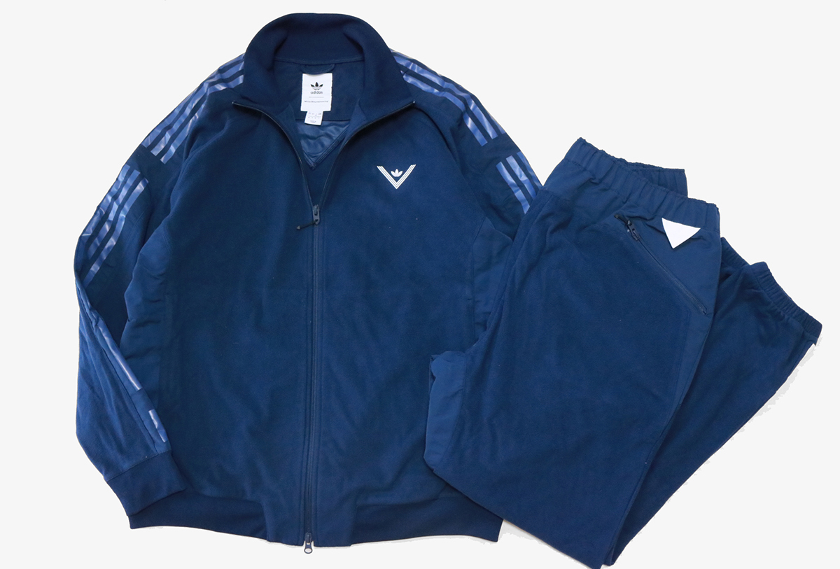 White Mountaineering × adidas ◆ フリース 上下セット ブルー XOサイズ トラックジャケット&パンツ ホワイトマウンテニアリング ◆ZX15