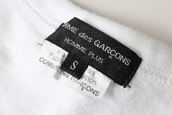 COMME des GARCONS HOMME PLUS ◆ 転写シャツプリント 半袖Tシャツ S ホワイト×ブルー カットソー コムデギャルソンオムプリュス ◆WX8_画像5