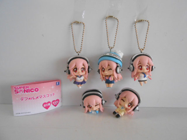 #Kwb16Jz Super Sonico diff .rume mascot 5 kind figure suction pad *SK Japan *300 jpy =017211_c