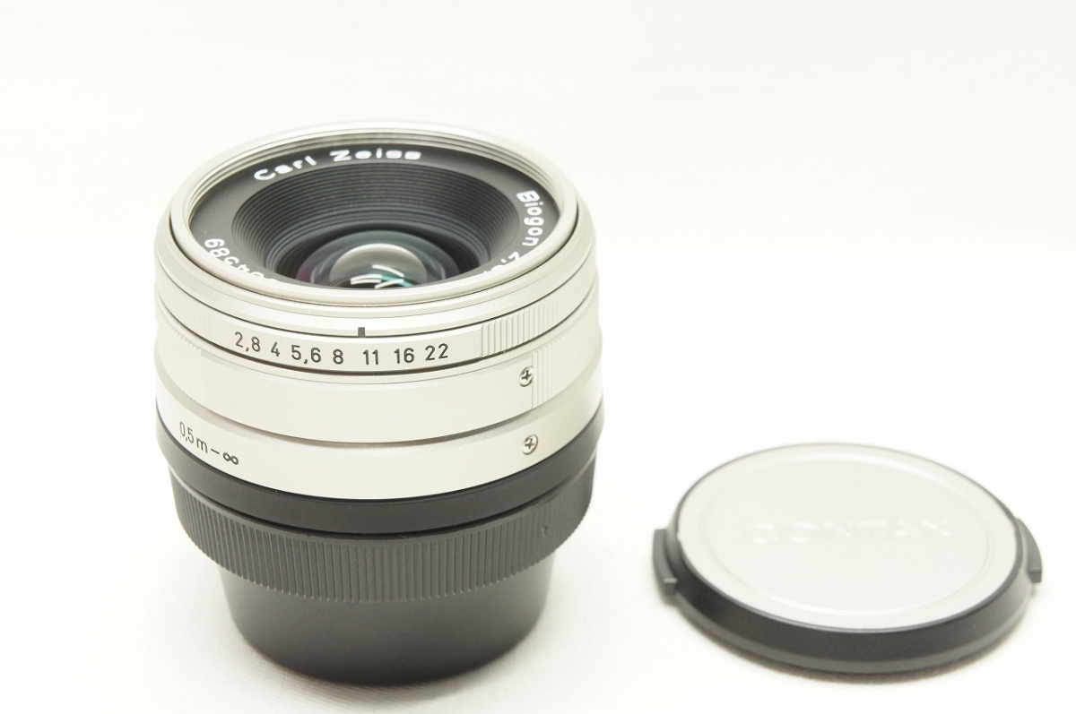 【アルプスカメラ】美品 CONTAX コンタックス Carl Zeiss Biogon T* 28mm F2.8 G用 AF 単焦点レンズ 220115m