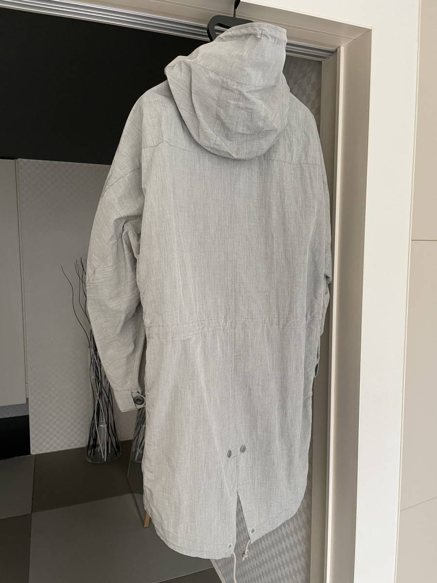 【美品】定価69000 kazuyuki kumagai C/Nウェザー モッズコート ライト グレー オーバーサイズ タグ付き ミニマム n hoolywood marka