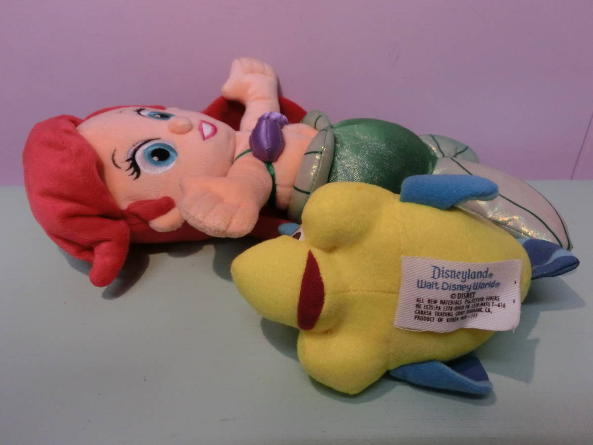  Disney Land USA Little Mermaid * Ariel & franc da- мягкая игрушка кукла SET*Disney The Little Mermaid stuffed animal Plush WDW