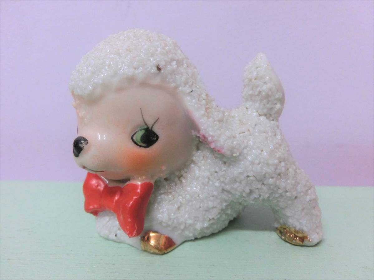  Vintage . ceramics figure made in Japan ornament doll sheep miscellaneous goods retro pop interior Vintage USA JAPAN Showa Retro Raver doll baby 