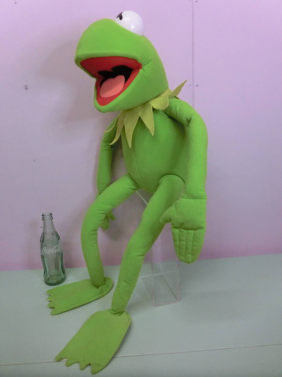 ザ・マペッツ マペットショー◆カーミット 超特大ぬいぐるみ人形BIG75cm ビンテージ The Muppets Muppet Show Kermit ジムヘンソン 等身大?_画像2