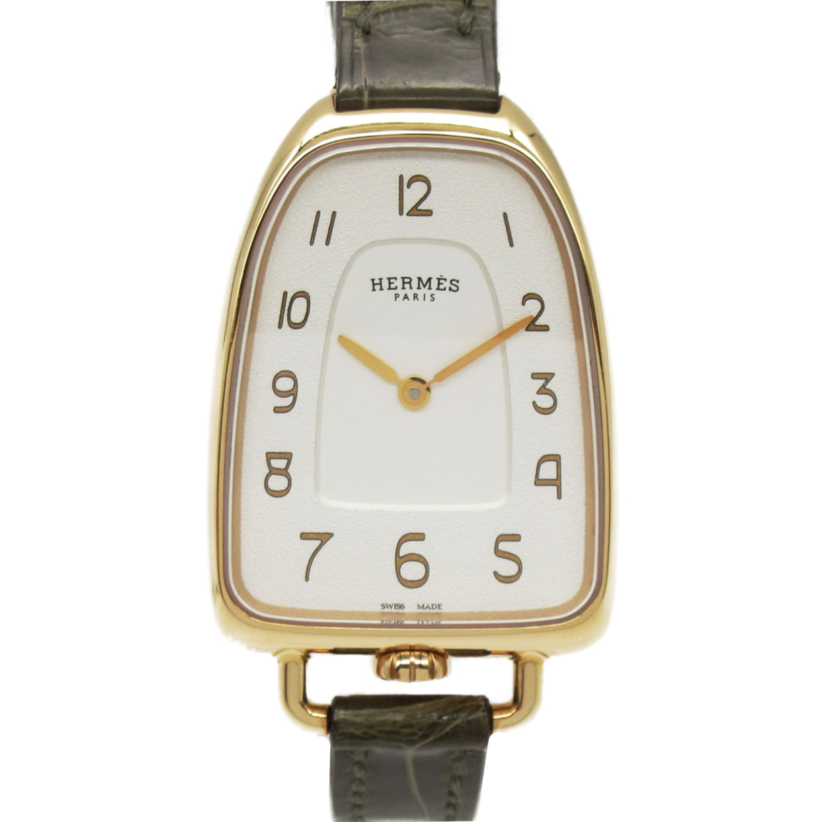 33％割引最高の HERMES エルメス 腕時計 ギャロップ ドゥ エルメス 腕時計 ウォッチ シルバーグレイン文字盤 シルバー系  K18(750)イエローゴールド 中古 エルメス ブランド腕時計 アクセサリー、時計-AATHAAR.NET