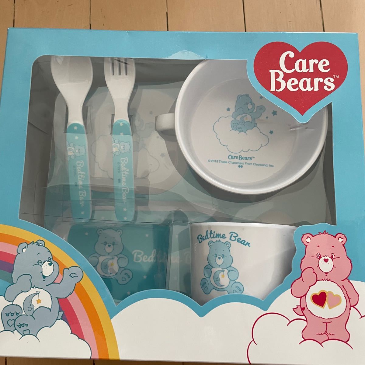 Care Bears ケアベア　子供食器セット　ベビー食器　新品未使用　ブルー