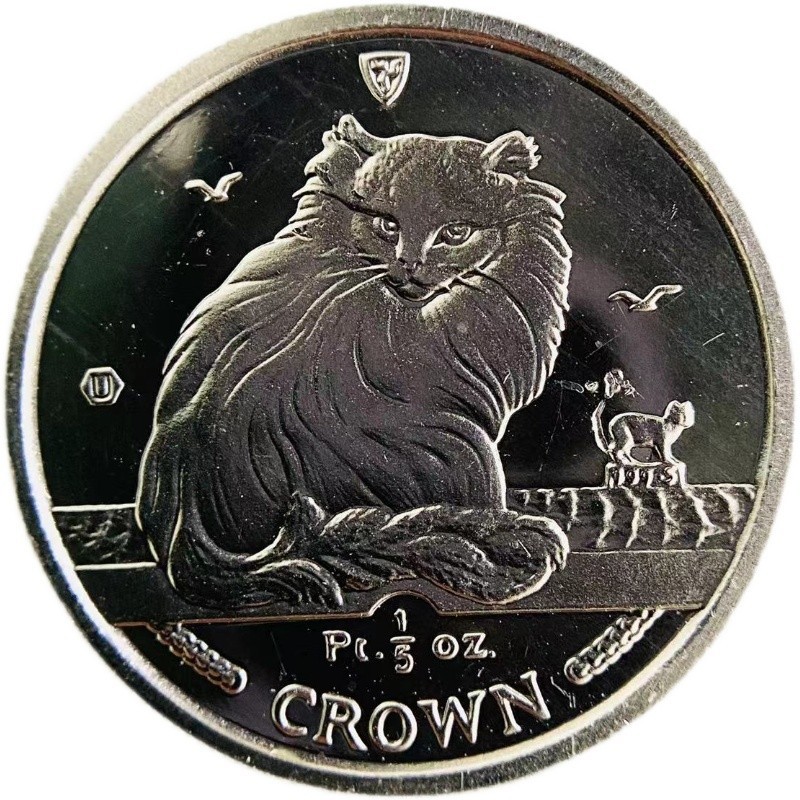 マン島金貨 エリザベス女王 ネコ CAT 猫 キャット 1/5オンス 1995年 6.2g プラチナ 1000 コレクション Gold