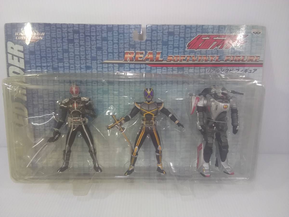 仮面ライダー リアルソフビフィギュア 一番くじコレクション 仮面ライダーファイズ＆仮面ライダーカイザ＆オートバジン_画像1